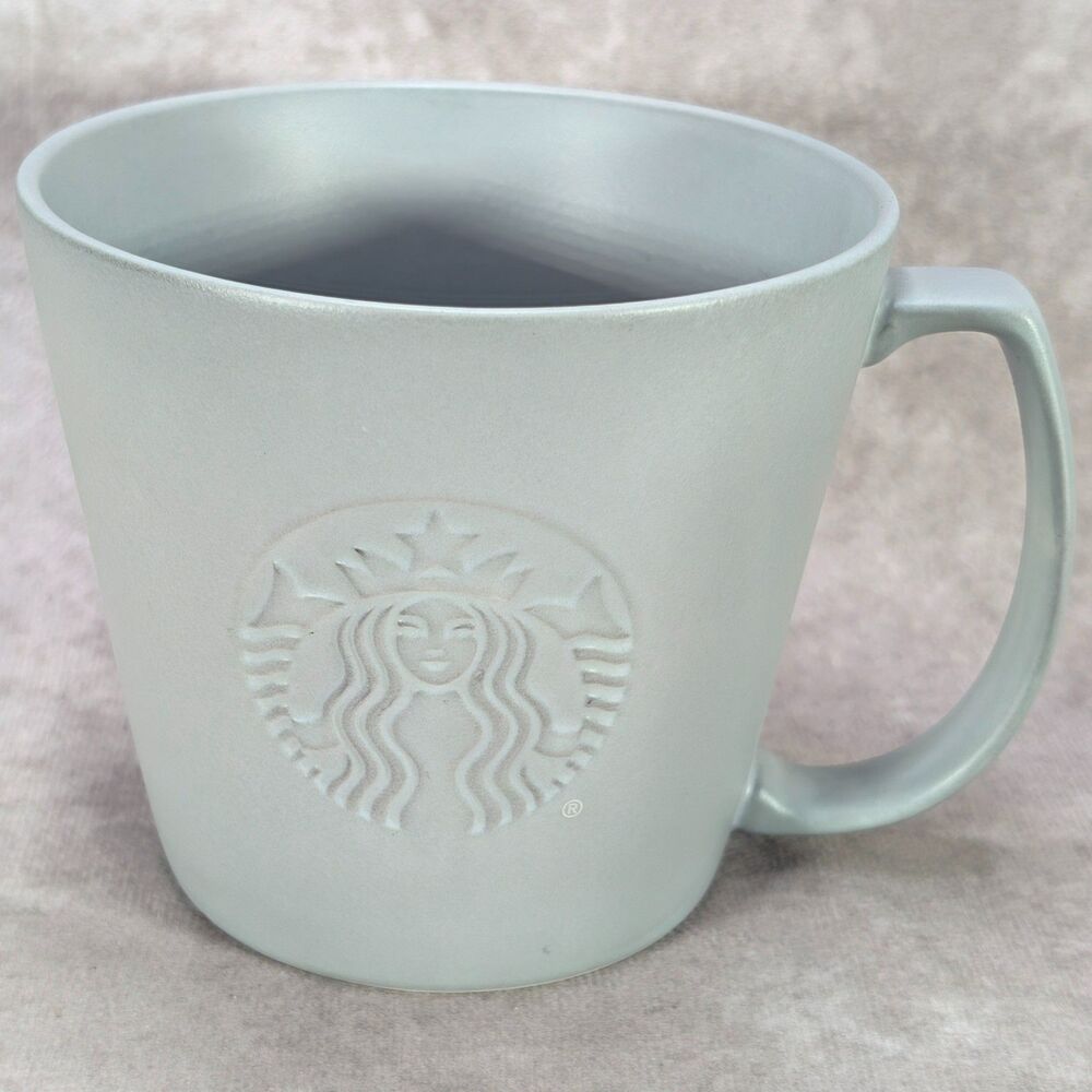 Starbucks Venti Siren Logo Coffee Mug Matte Grey 20oz 2021 Embossed Cup Thailand